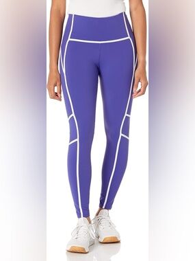 Reebok women’s  active Leggings in Purple with White Accents